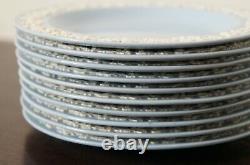 10 Wedgwood Embossed Queensware Jasperware Lavender Blue Bread shell Plates 6
