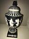 1961 Wedgwood Jasperware Black Dancing Hours Pedestal Vase
