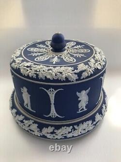 19th Century Jasper Ware Blue Cheese Dome