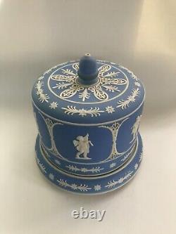 19th Century Jasper Ware Blue Cheese Dome