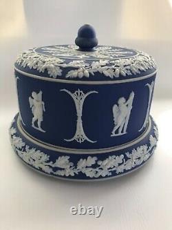 19th Century Jasper Ware Blue Cheese Dome