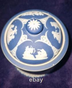 19thC Wedgewood Jasper Ware Tobacco Jar & Cover c1860