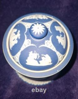 19thC Wedgewood Jasper Ware Tobacco Jar & Cover c1860