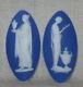 2 Early Wedgwood Blue Jasperware Medallions