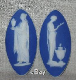 2 Early Wedgwood Blue Jasperware Medallions