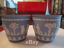 2 Vintage Wedgwood Jasperware Matching Light Blue Bowls 5 X 4 1/2 Lot F