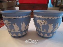 2 Vintage Wedgwood Jasperware Matching Light Blue Bowls 5 X 4 1/2 Lot F
