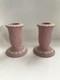 2 Wedgwood Pink Jasperware Candle Holders In Excellent Condition