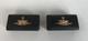 2 Wedgwood Jasperware Black/gold Egyptian Design Trinket Boxes