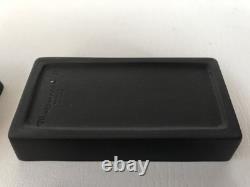 2 Wedgwood jasperware Black/gold Egyptian design trinket boxes