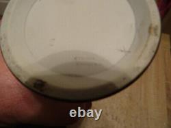 2 x 1921 Black Wedgwood Jasperware Spill Holders / Vases Sterling Silver Rims