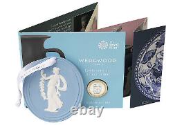 2019 Coin + Authentic Wedgwood Jasperware Plaque Set UK Brilliant Unc Booklet