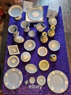 24 pieces wedgewood jasperware various items. And sizes cake stand ect
