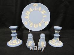 31pc Mixed Lot Wedgwood CREAM ON LAVENDER (Blue) NEOCLASSIC Jasperware Vases Etc