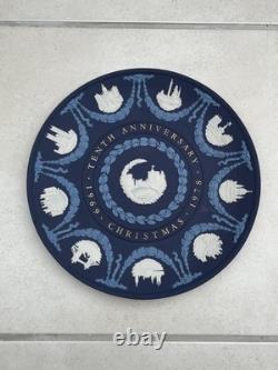4 Wedgwood Jasperware'Tenth Anniversary/Second Decade' Christmas Plates Boxed