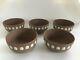 5 Wedgwood Brown Jasperware Shell Design Bowls In Excellent Condition