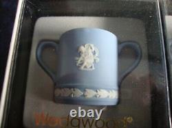 6 x Wedgwood Jasper Ware Miniature Loving Cups Boxed Set Various Colourways -1st