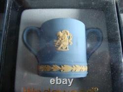 6 x Wedgwood Jasper Ware Miniature Loving Cups Boxed Set Various Colourways -1st