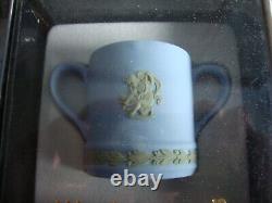 6 x Wedgwood Jasper Ware Miniature Loving Cups Boxed Set Various Colourways -1st