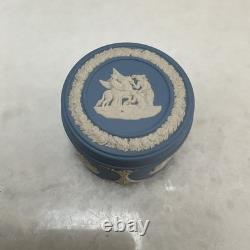 7 Pieces Set of Wedgewood Blue Jasper Ware, Various Items. Good Condition