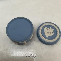 7 Pieces Set of Wedgewood Blue Jasper Ware, Various Items. Good Condition
