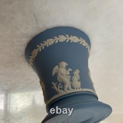 7 Pieces Set of Wedgewood Blue Jasper Ware, Various Items. Good Condition
