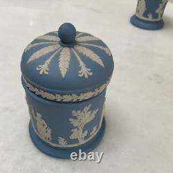 7 Pieces Set of Wedgewood Blue Jasper Ware, Various Items. Good Condition