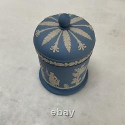 7 Pieces Set of Wedgewood Blue Jasper Ware, Various Items. Good Condition