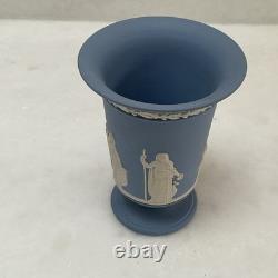 7 Pieces Set of Wedgewood Blue Jasper Ware, Various Items. Good Condition