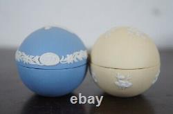 8 Vintage Wedgwood Jasperware Ceramic Anniversary Eggs Trinket Keepsake Box