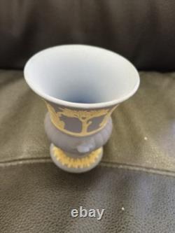 9 WEDGEWOOD Jasperware Blue Vase, Plates, Lidded Dish, Trinket Boxes COLLECTORS