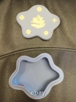 9 WEDGEWOOD Jasperware Blue Vase, Plates, Lidded Dish, Trinket Boxes COLLECTORS