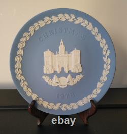 A Collection of Ten Wedgwood Jasperware Christmas Plates 1970-1978 21 cm Boxed