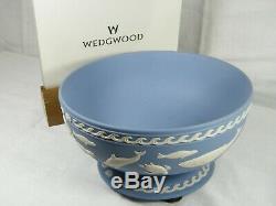 A Wedgwood Blue Jasper Ware W. W. F. Pedestal Bowl in Superb condition Very Rare