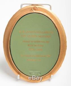 A Wedgwood Green Jasper Ware & Gilt Metal Medallion The Queen Mother