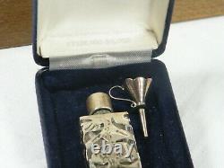 A Wedgwood Sterling Silver Perfume Bottle with Funnel & in Presentation Box