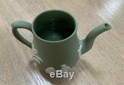 ANTIQUE WEDGWOOD TEA SET Celadon Green glaze in JASPERWARE CLASSICAL FIGURES