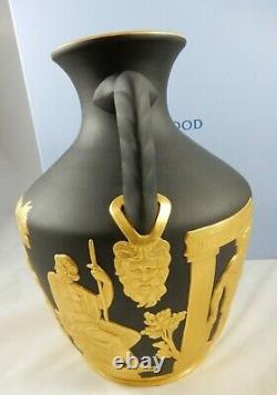 Absolutely Stunning Super Rare Basalt and Gold Wedgwood Portland Vase