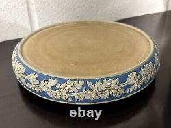 Antique 19th Century English Dudson Jasperware Blue & White Cheese Dome