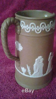 Antique Brown Wedgwood Jasperware Pitcher