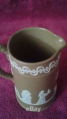 Antique Brown Wedgwood Jasperware Pitcher