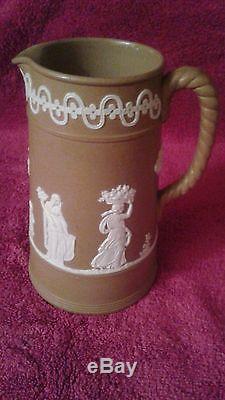 Antique Brown Wedgwood Jasperware Pitcher