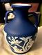 Antique C1850 Wedgwood Dark Blue Dip Jasperware 7.25 Portland Vase Rare Nice
