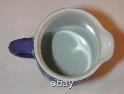 Antique Cobalt Blue Wedgwood Jasperware Creamer Spout and Rope Handle