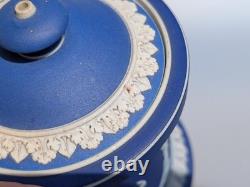 Antique Early 19th Century Wedgwood Jasperware Blue White Jar Classical Figures