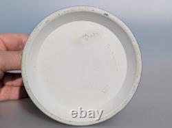 Antique Early 19th Century Wedgwood Jasperware Blue White Jar Classical Figures