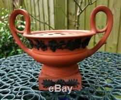 Antique Early 19thc Wedgwood Rosso Antico & Basalt Bough Pot C1820 -jasperware