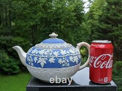 Antique Pale Wedgwood Blue Jasperware/Stoneware Teapot H781 Hemispheric Ivy