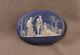 Antique Victorian Signed Wedgwood Jasperware Horizontal Oval Plaque For Jewelry