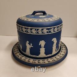 Antique Vintage Wedgwood Jasper ware Cheese Dome with Underplate Cake Plate